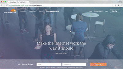 Logging into Cloudflare